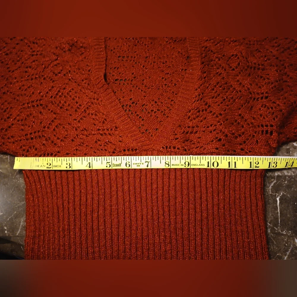 a.n.a Women's Rust V-Neck Sweater - Picture 7 of 11